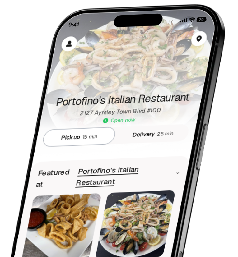 Portofino's Italian Restaurant app preview