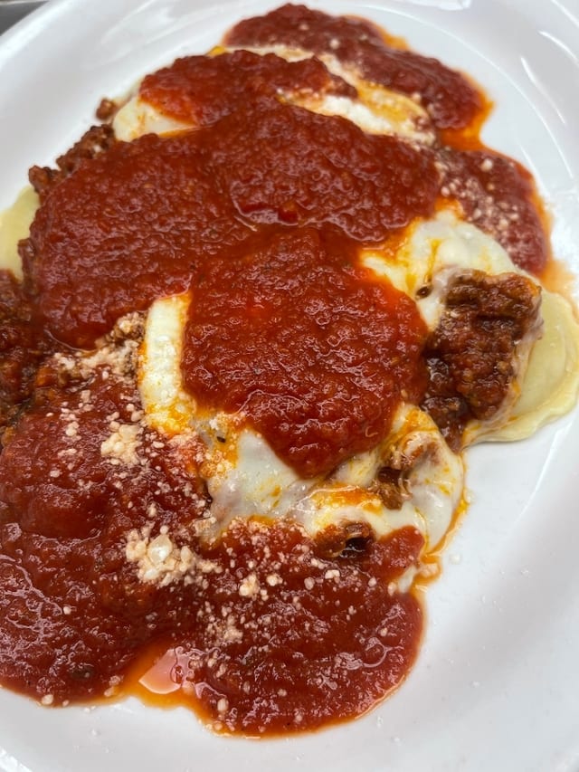 Baked Meat Ravioli Bolognese D.