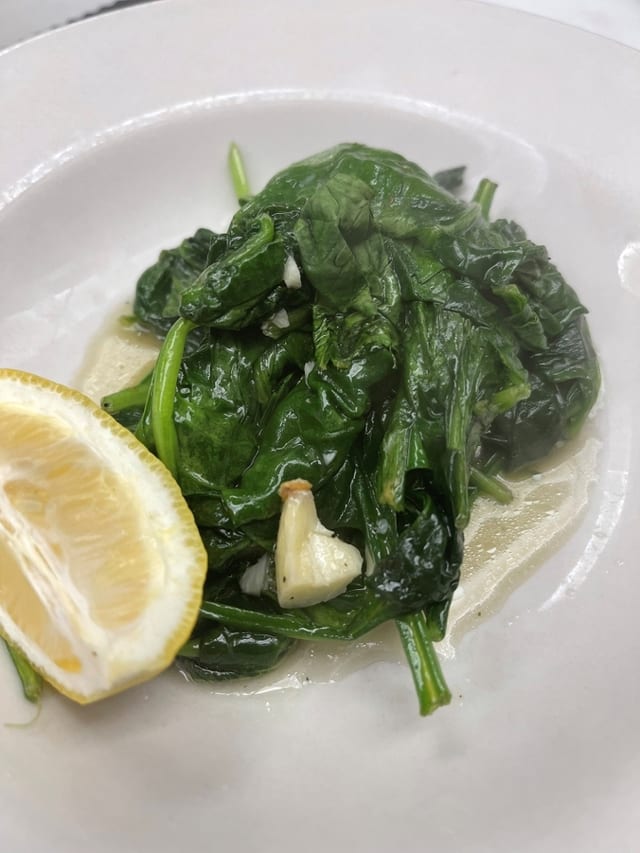 Sauteed Spinach.