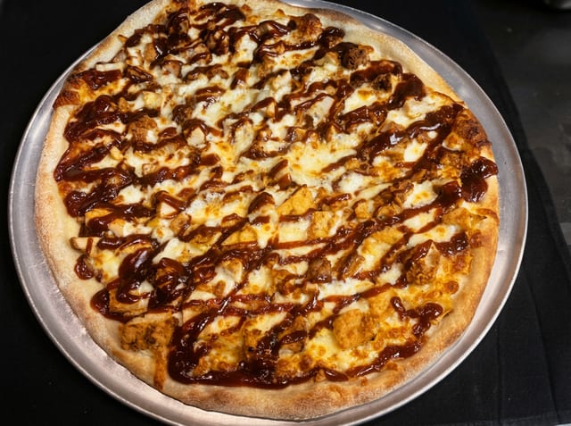 Large Barbeque Chicken Pizza.